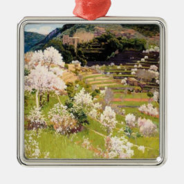 Reihengarten auf Mallorca (von Santiago Rusiñol) Ornament Aus Metall