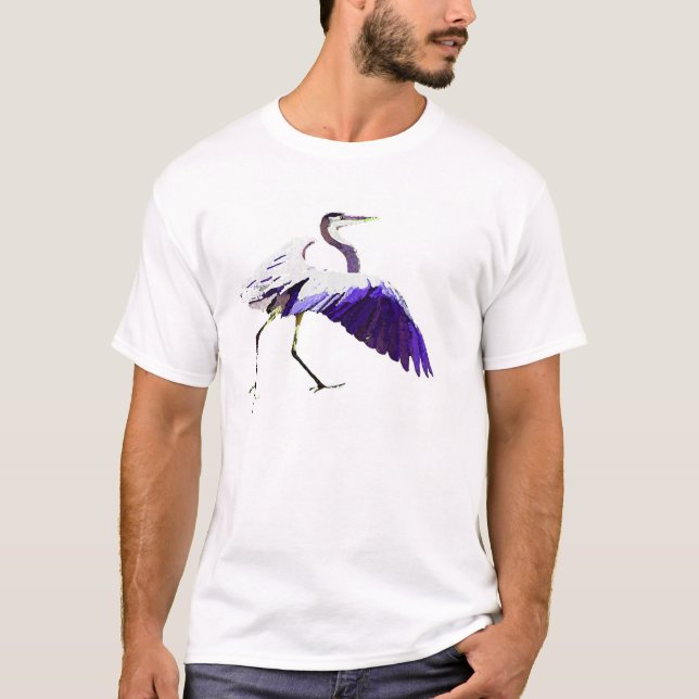 Reiher-Vogel-Tier-Tier-Sumpfgebiete T-Shirt (Vorderseite)
