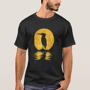 Reiher Vogelbeobachtung Mond Reflexion Natur Wildt T-Shirt
