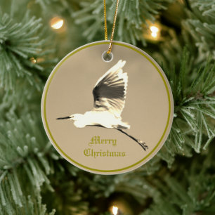 Reiherflug Foto Keramik Ornament