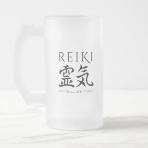 Reiki 霊 気 mattglas bierglas
