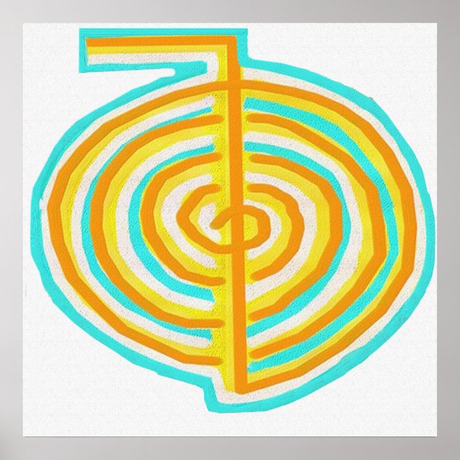 Reiki Alternative Natural Healing Symbol Chokurei Poster (Vorne)
