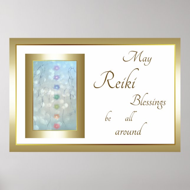 Reiki Blessings Design Poster (Vorne)