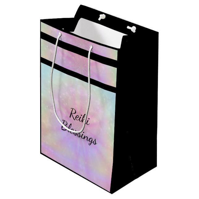 Reiki Blessings Mittlere Geschenktüte (Vorderseite Schrägansicht)