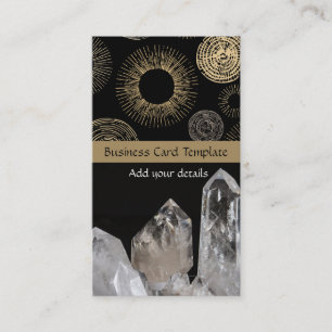 Reiki Cards - Template White Quarz Crystals Visitenkarte
