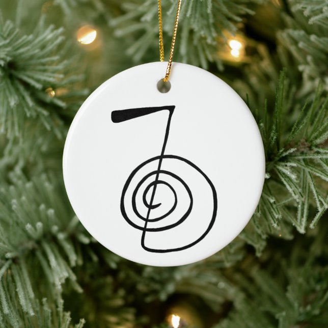 Reiki: Cho Ku Rei: Das Power-Symbol Keramik Ornament (Baum)