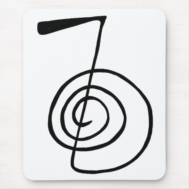 Reiki: Cho Ku Rei: Die Power-Symbol-Postkarte Mousepad (Vorne)