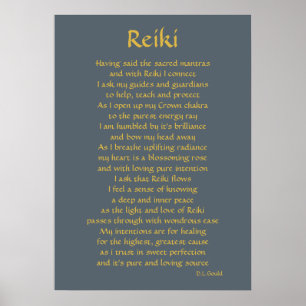 'Reiki Connection' Gedicht art Poster