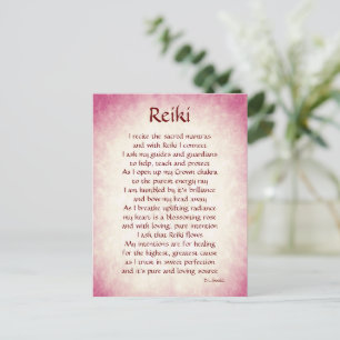 Reiki Connection Gedicht art Postkarte