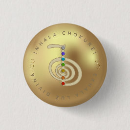 Reiki energía dorada CHOKUREI con chakras Button
