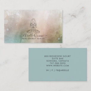 Reiki Energie Heiler Serene Abstrakte Aquarellmale Visitenkarte