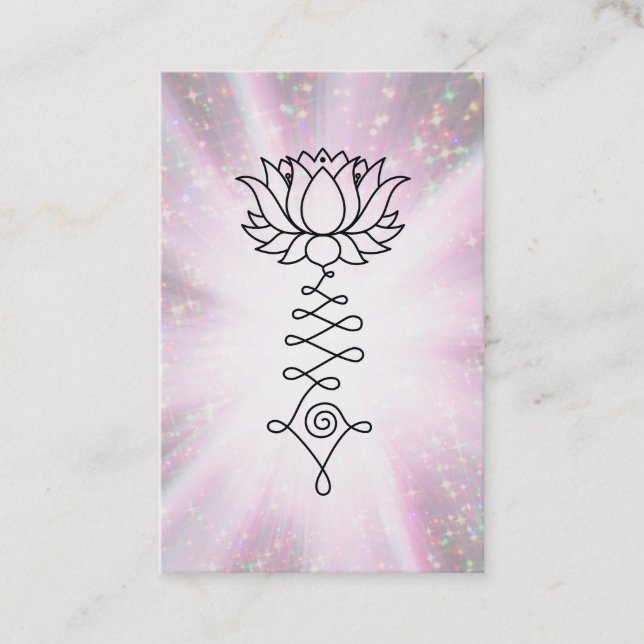 *~* Reiki Energieheilung Sparkle Rays Lotus Visitenkarte (Vorderseite)