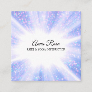 *~* Reiki Energiereserven Lichtarbeiter Quadratische Visitenkarte