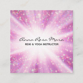 *~* Reiki Energy Healing Rays Light Worker Glitzer Quadratische Visitenkarte