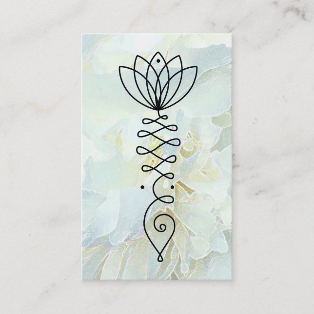 *~* Reiki Floral Heart Lotus Peony Blume Yoga Visitenkarte (Vorderseite)