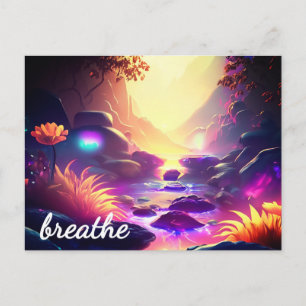 Reiki Gesetz der Anziehung Fülle Affirmation Postkarte