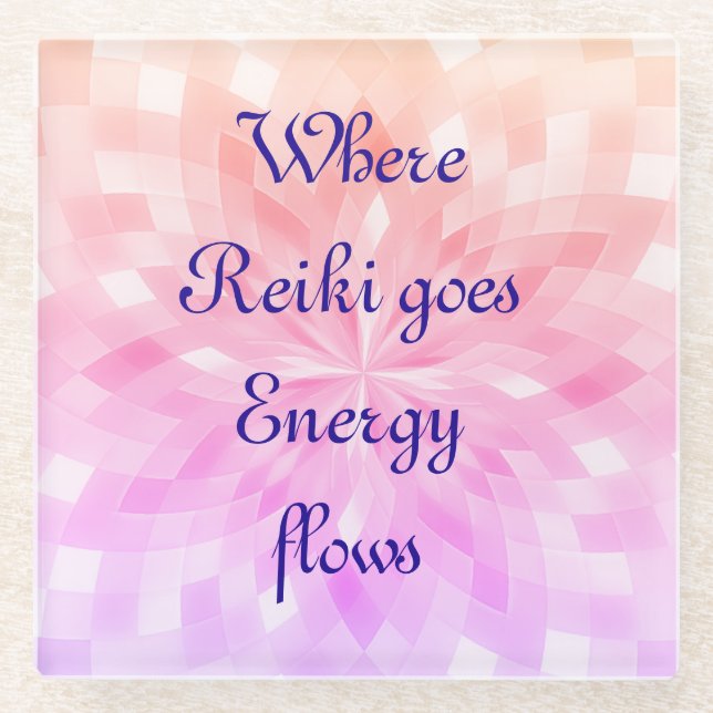 Reiki Glasuntersetzer (Vorderseite)