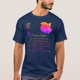 Reiki Grundsätze nur für heute Regenbogen T-Shirt