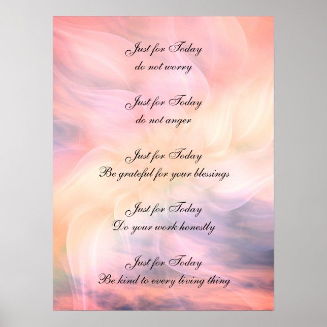 Reiki-Grundsätze Poster (Vorne)