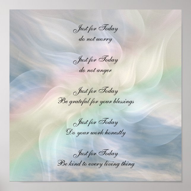 Reiki-Grundsätze Poster (Vorne)