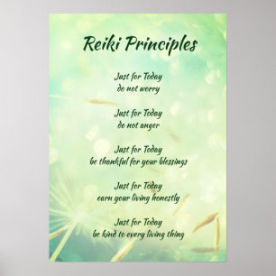 Reiki-Grundsätze Poster