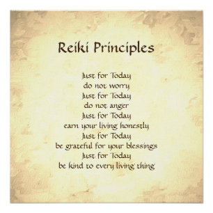 Reiki-Grundsätze Poster
