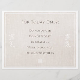 Reiki-Grundsätze, Rezepte