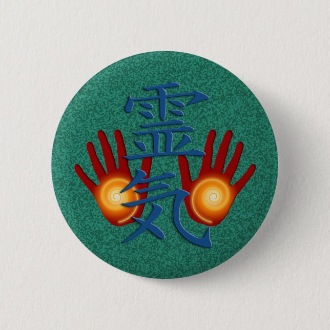 Reiki Hands Button (Vorderseite)