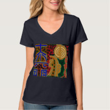 REIKI Hauptsymbole für Heilung. VNECK-T-SHIRT