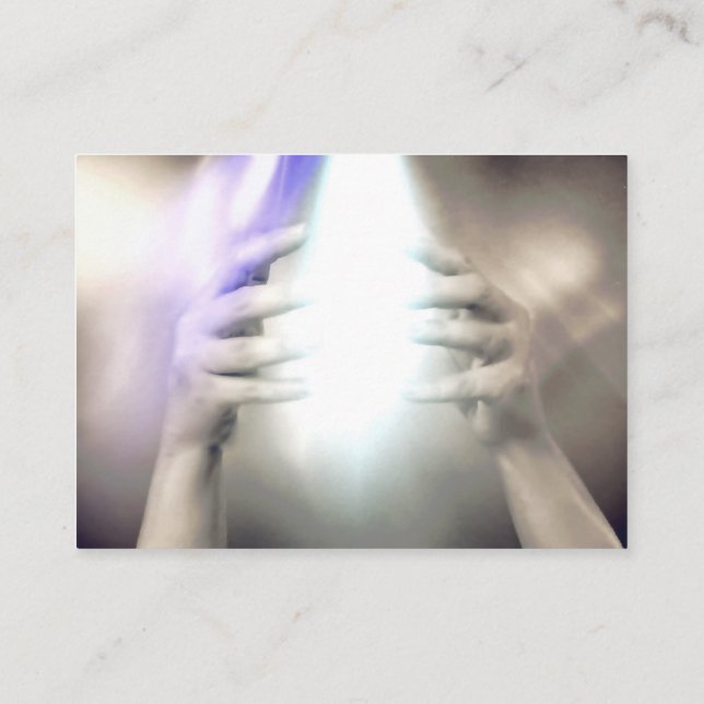 Reiki Healer Psychic Vintag Boho Business Cards Visitenkarte (Rückseite)