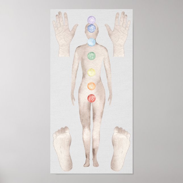 Reiki Healing Board Poster (Vorne)