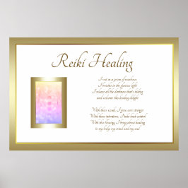 Reiki Healing Gedicht Art Design Poster