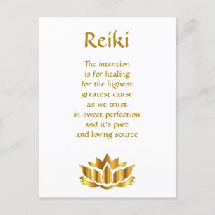 Reiki Healing Gedicht Postkarte
