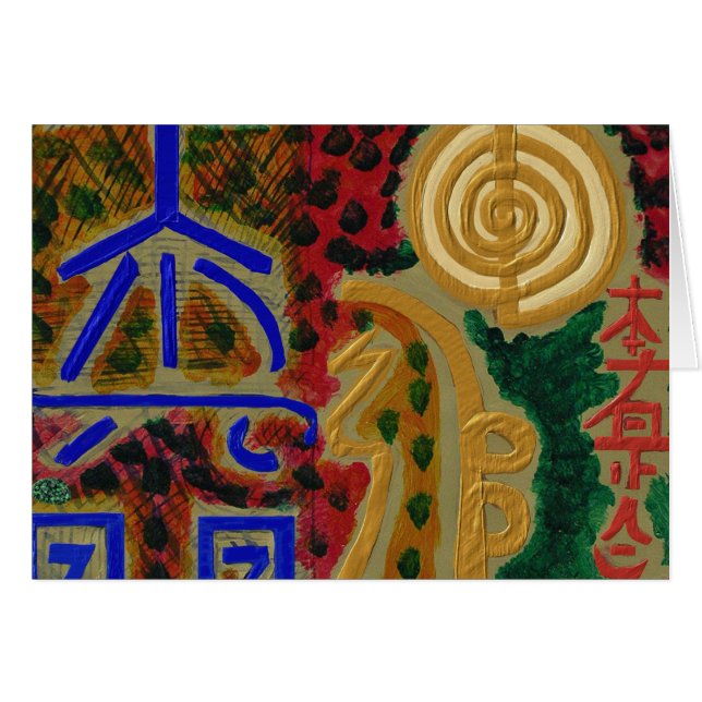 REIKI heilende hauptsächlichsymbole - Gebetstext (Vorderseite (Horizontal))