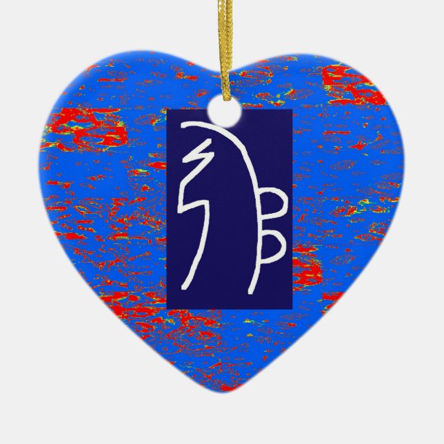 REIKI heilendes Symbole SCHABLONE Gesundheits-Wohl Keramik Ornament (Vorne)