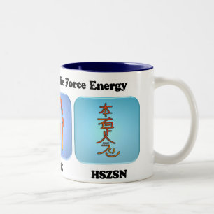 Reiki II Symbole Zweifarbige Tasse