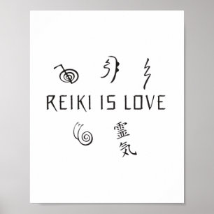 Reiki ist Liebe  Geschenke für Spiritualität Poster