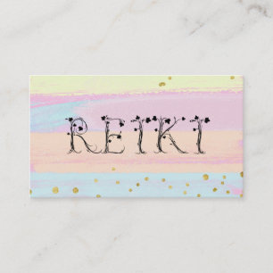 *~* REIKI Ivy Typografy Abstrakt Pastel Visitenkarte