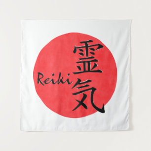 Reiki Kalligraphie und Word 1 Wandteppich