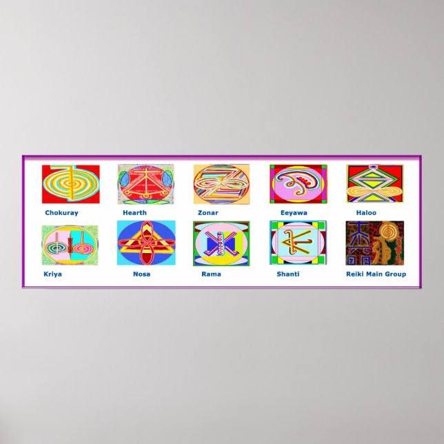 REIKI Karuna Heilung Master Symbole Poster (Vorne)