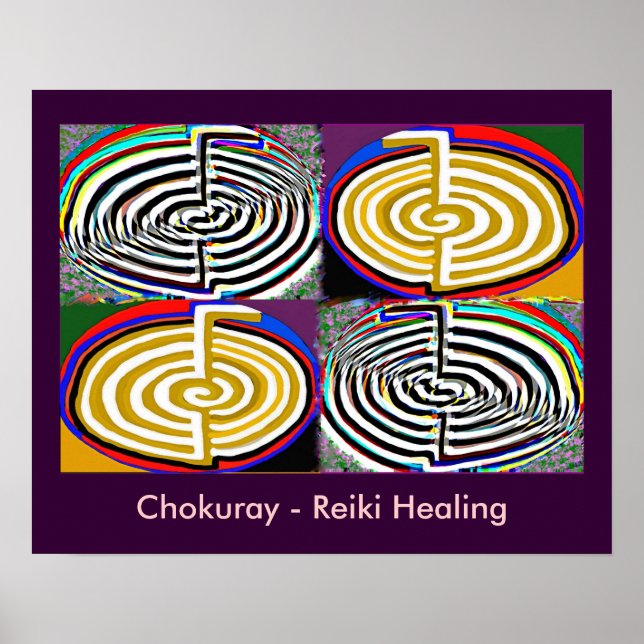 REIKI Karuna Heilung Master Symbole Poster (Vorne)