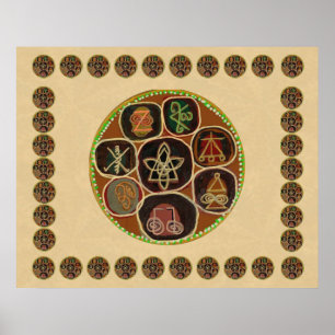 REIKI Karuna Heilung Master Symbole Poster