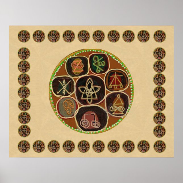 REIKI Karuna Heilung Master Symbole Poster (Vorne)