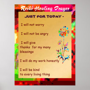 REIKI Karuna Heilung Master Symbole Poster