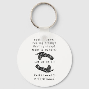 Reiki Level 2 Practitioner Riddle und Hände Schlüsselanhänger