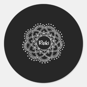 Reiki Mandala . Yoga-T-Shirt Runder Aufkleber