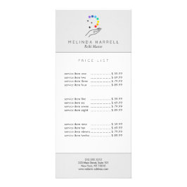 Reiki, Massage, Wellness Lt Grau Werbekarte