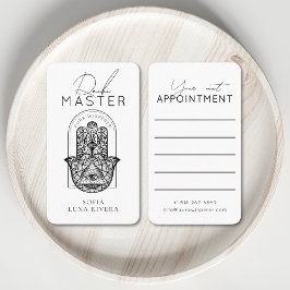 Reiki Master Hamsa Hand Evil Eye Yoga Therapist Terminkarte