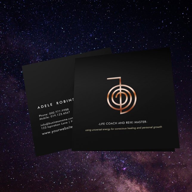 Reiki Master Life Coach Quadratische Visitenkarte (Von Creator hochgeladen)
