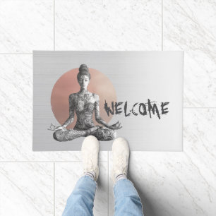 Reiki Master Lotus Pose Fußmatte
